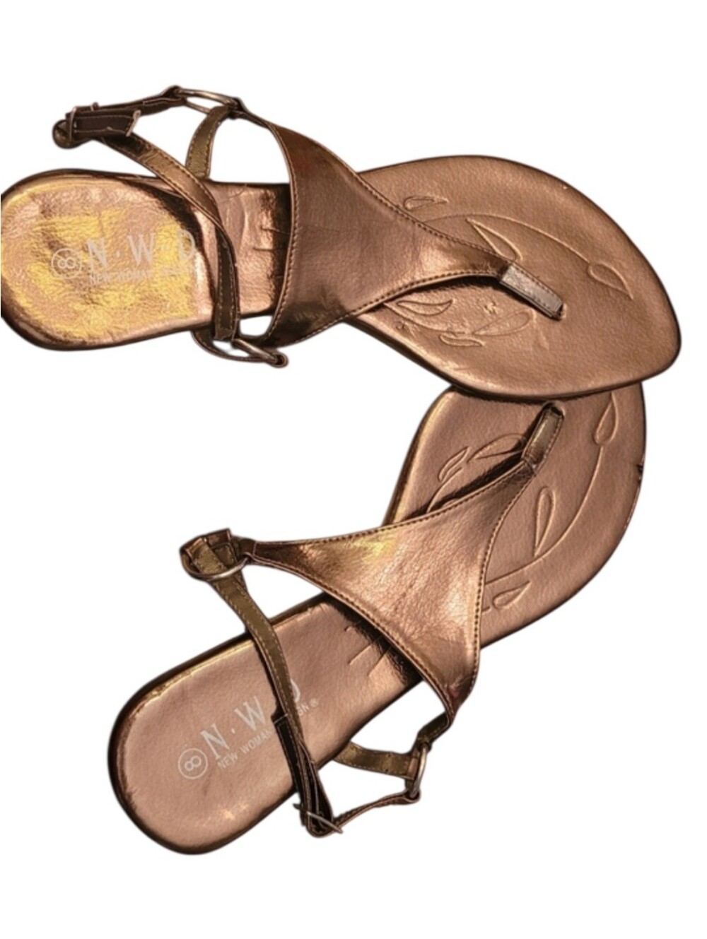 🥳5/$25!🥳 NWD  Metallic Bronze Women's Toe-Post Sandals